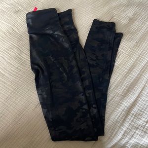 Spank faux leather camo leggings